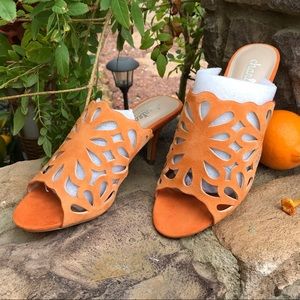 Charles By Charles David Orange Julius Suede Heel